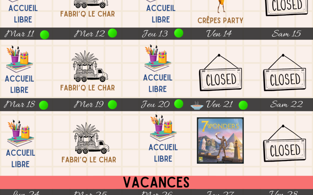 Programme du secteur jeunesse Février 2025