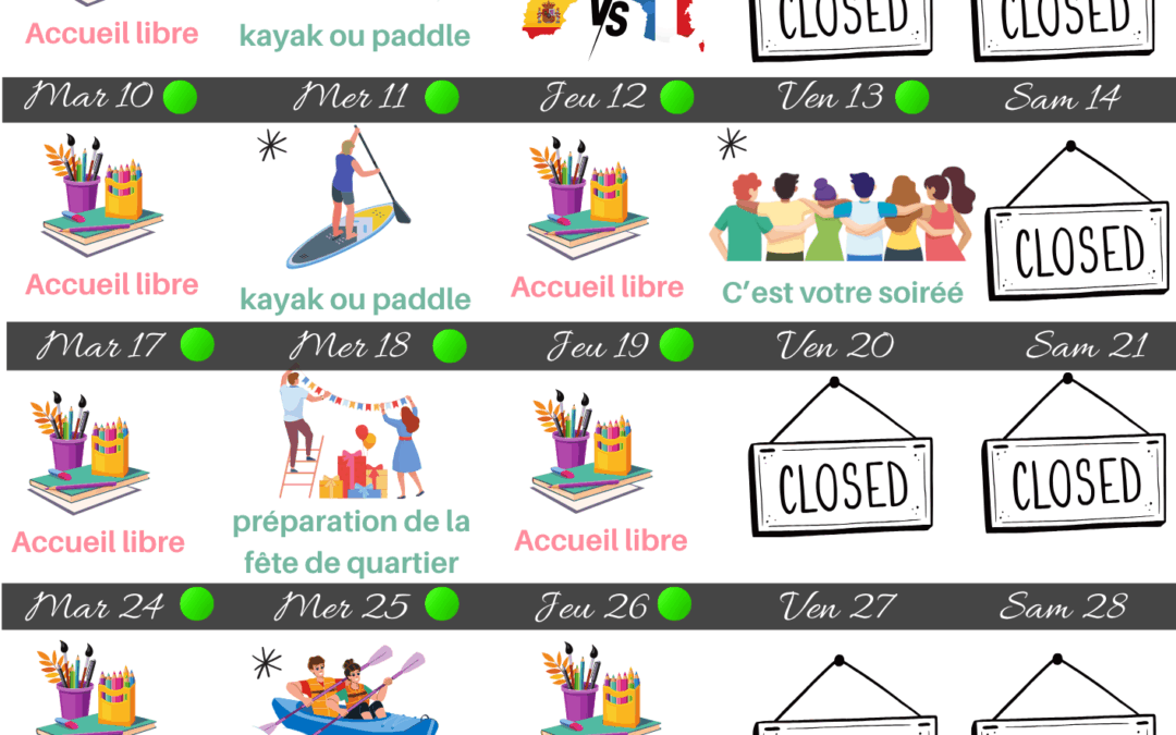 Programme du secteur jeunesse Juin 2025