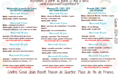 Programme des mercredis de Juin 2025