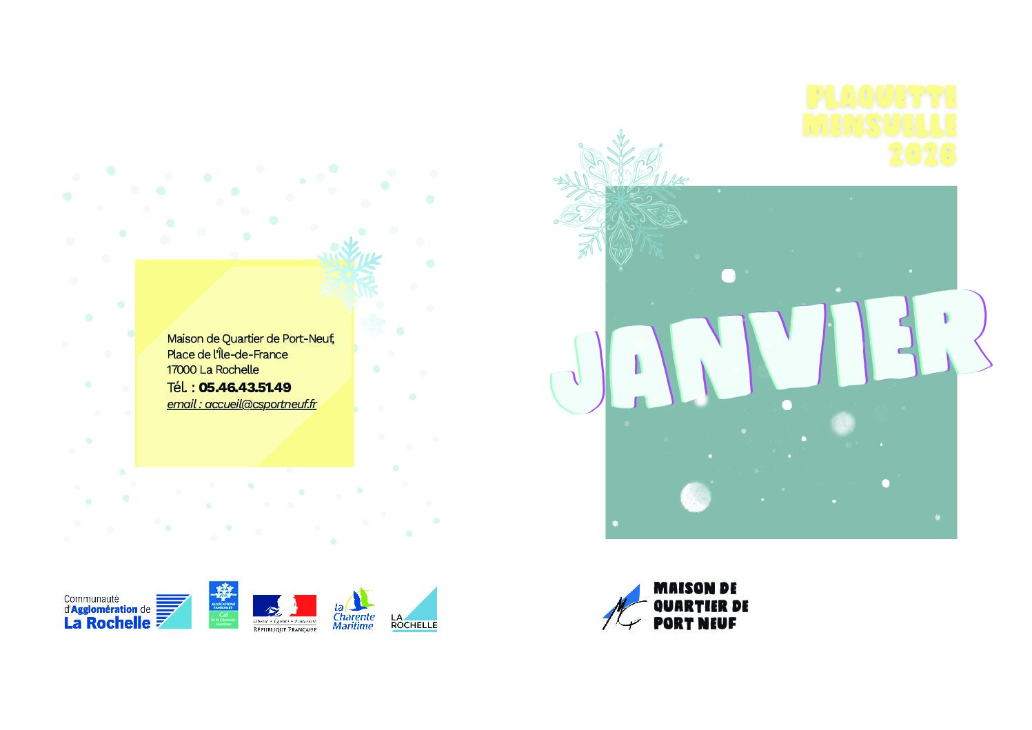 Plaquette mensuelle de janvier 2026