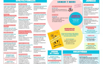 Plaquette mensuelle de mars 2026