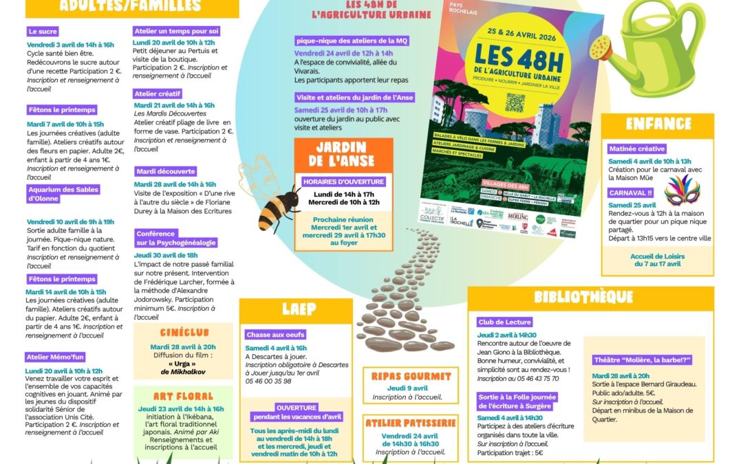 Plaquette mensuelle d&rsquo;avril 2026