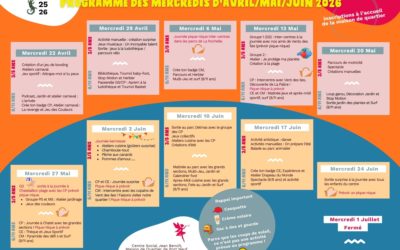 Programme/enfance des mercredis d&rsquo;avril mai et juin 2026