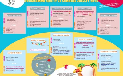 Programme/enfance 1ere & 2eme semaine Juillet 2026
