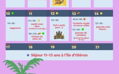 Programme/jeunesse Aout 2026