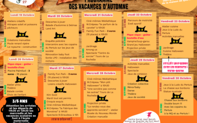 Programme enfance Vacances Automne 2026