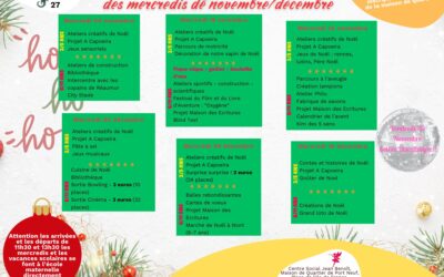 Programme enfance Mercredis novembre / décembre 2026